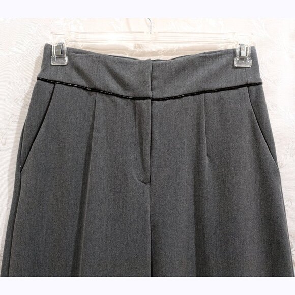 High Rise Relaxed Flare Trousers Pants 4 Stretch Dark Academia Classic Career - Picture 3 of 8